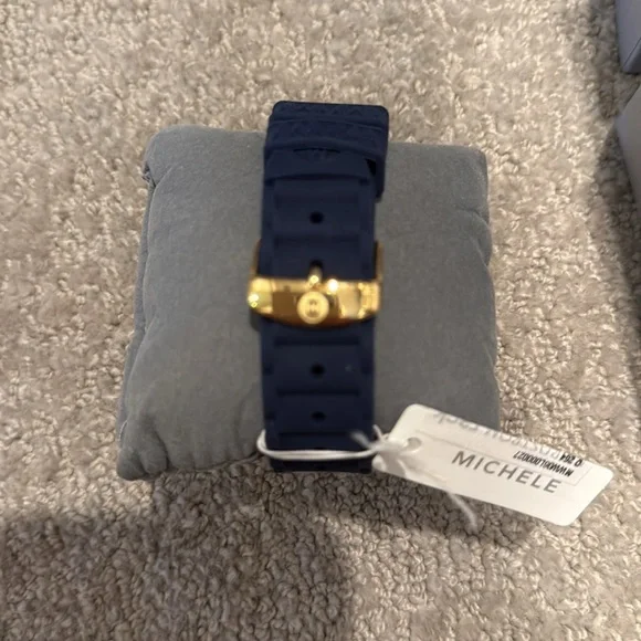 Michele Deco Sports Watch 38MM ~ Navy & Gold display picture 3